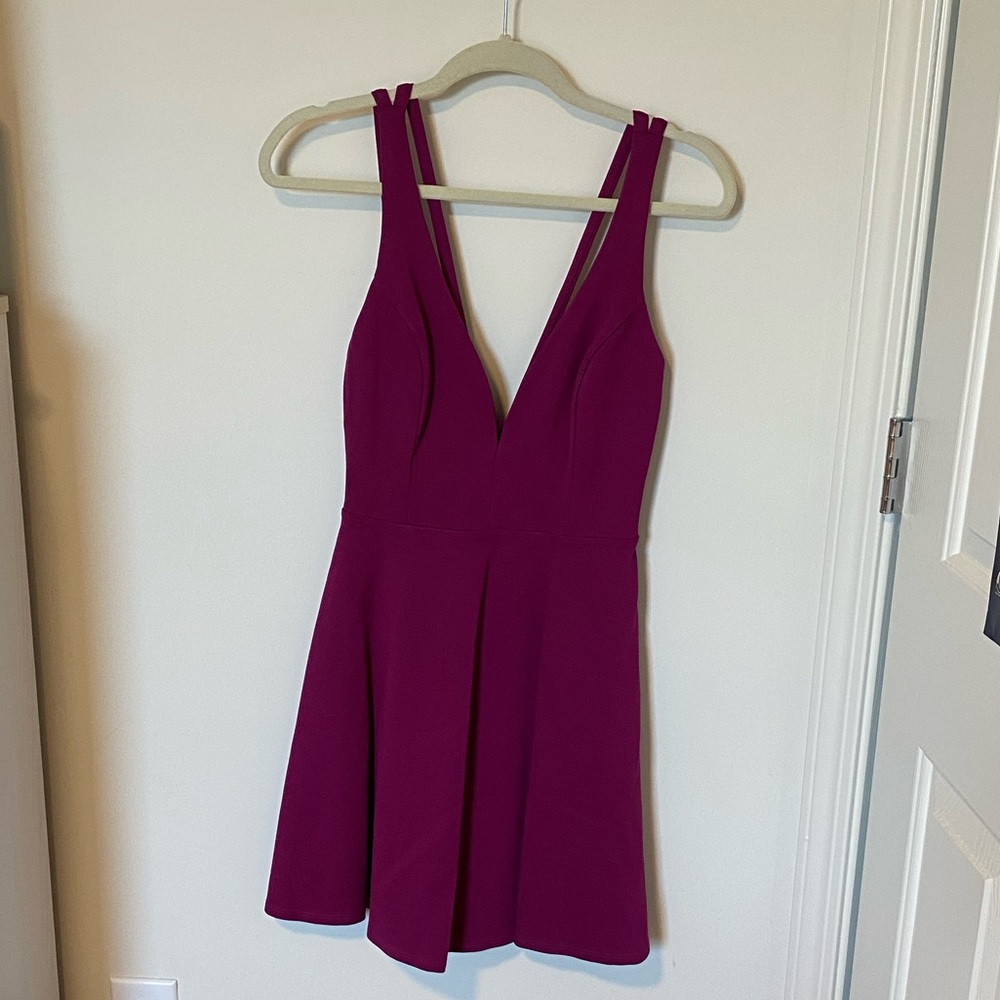 Love Galore Skater Dress in Plum